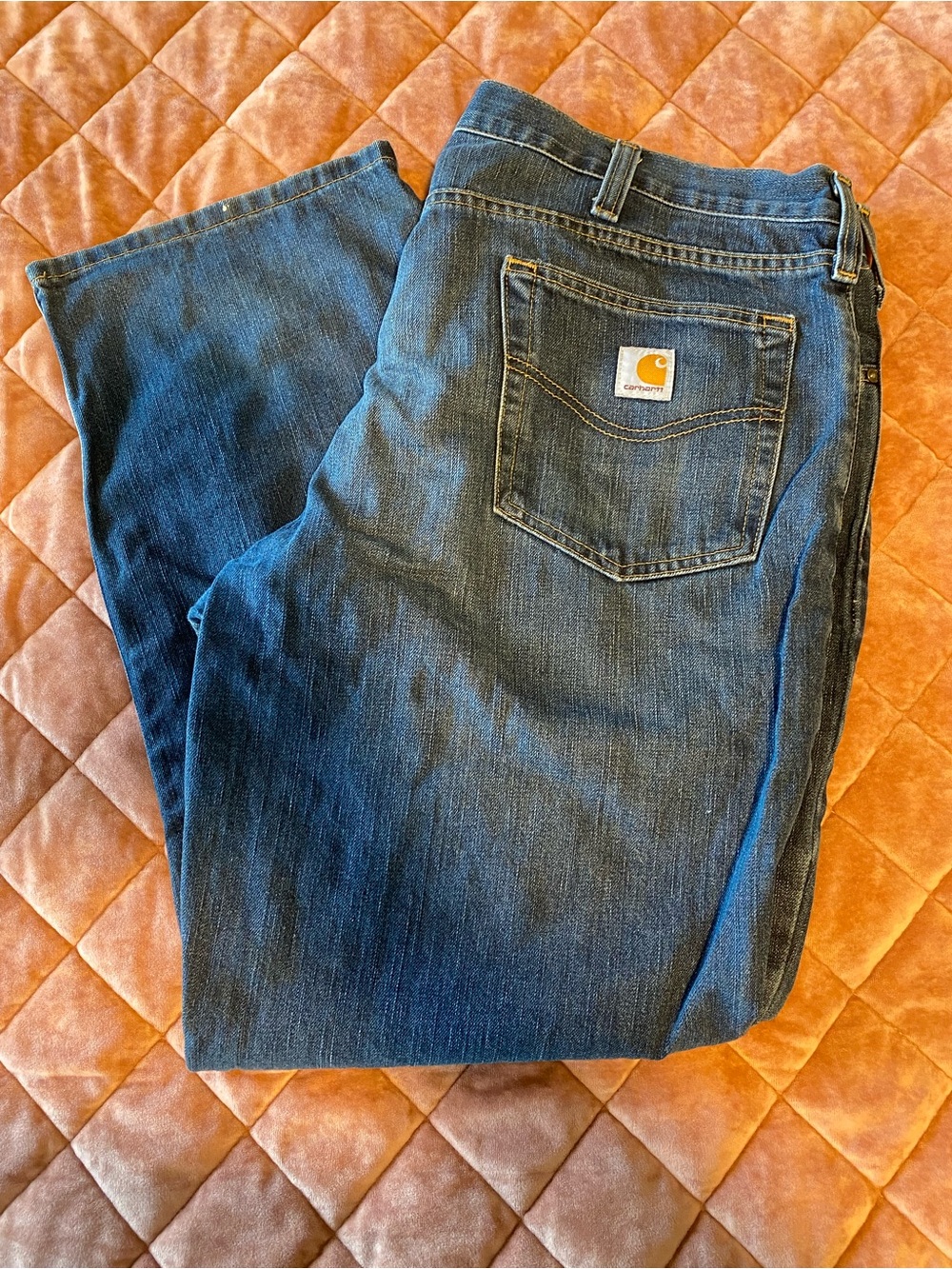 Carhartt Men’s Dark Indigo Relaxed Fit Straight Leg Jeans Size 40x30